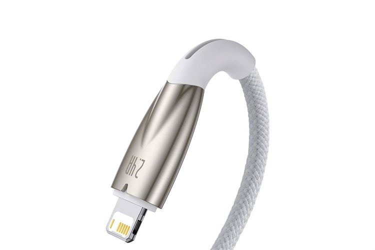 Cáp sạc và truyền dữ liệu USB-A - Lightning 12W 1m Baseus Glimmer CB000023 Màu Trắng