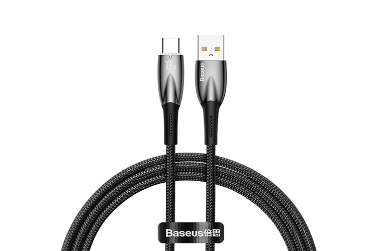 Cáp sạc và truyền dữ liệu USB-A - Type-C 15W 1m Baseus Glimmer CB000024 Màu Đen