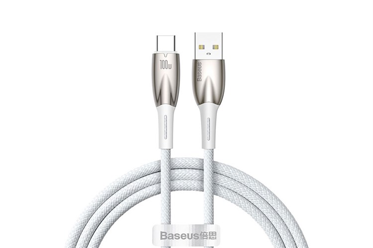 Cáp sạc và truyền dữ liệu USB-A - Type-C 15W 1m Baseus Glimmer CB000024 Màu Trắng