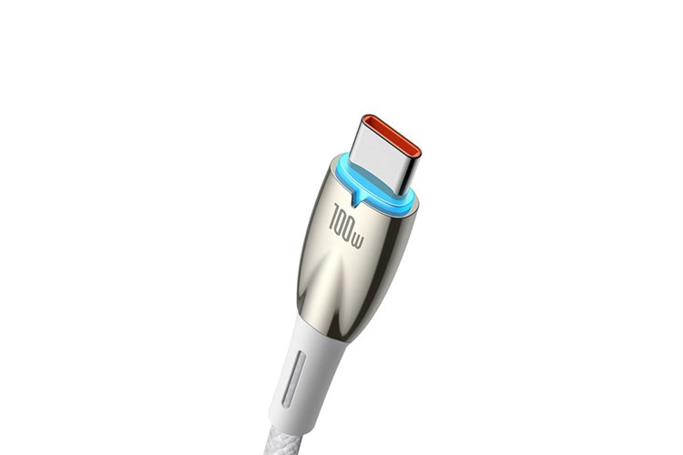 Cáp sạc và truyền dữ liệu USB-A - Type-C 15W 1m Baseus Glimmer CB000024 Màu Trắng
