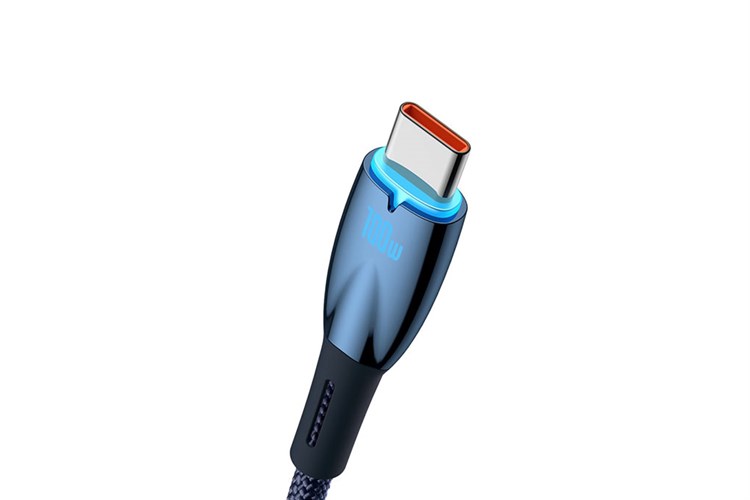 Cáp sạc và truyền dữ liệu USB-A - Type-C 15W 1m Baseus Glimmer CB000024 Màu Xanh Dương