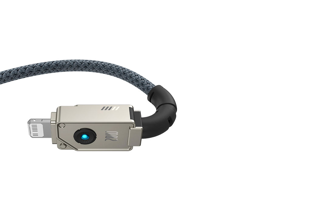Cáp sạc nhanh Type-C - Lightning 20W 2m Baseus Unbreakable CB000049 Màu Trắng - Xanh