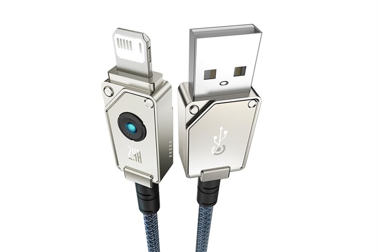 Cáp Lightning 1m Baseus Unbreakable CB000048 Màu Trắng - Xanh