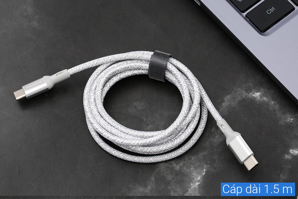 Cáp sạc nhanh và truyền dữ liệu Type-C - Type-C 60W 1.5m Innostyle Powerflex ICC150AL