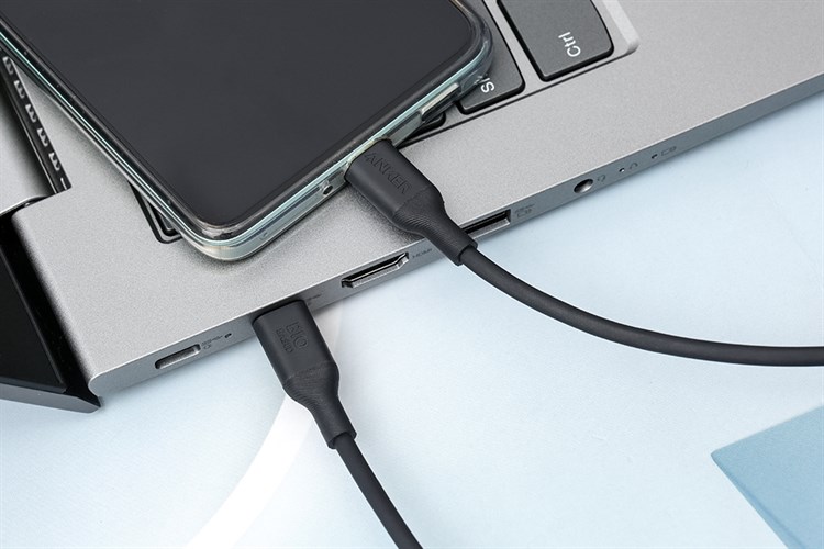 Cáp sạc nhanh và truyền dữ liệu Type-C - Type-C 140W 0.9m Anker 544 Bio A80F1 Màu Đen