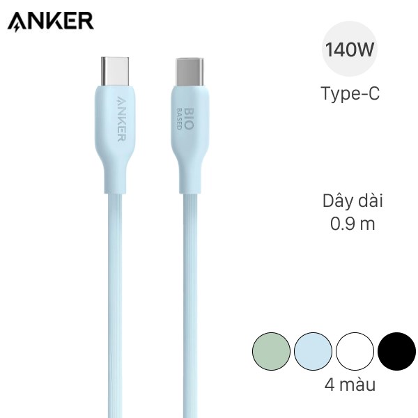 Cáp Type C - Type C 0.9M Anker 544 Bio A80F1