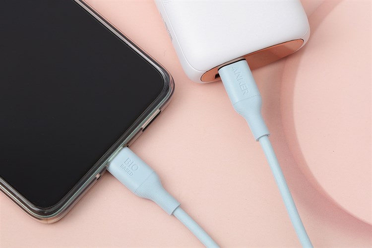 Cáp sạc nhanh và truyền dữ liệu Type-C - Type-C 140W 0.9m Anker 544 Bio A80F1 Màu Xanh Da Trời