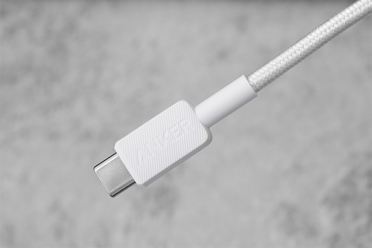 Cáp sạc nhanh và truyền dữ liệu Type-C - Lightning 20W 0.9m Anker 322 A81B5 Màu Trắng