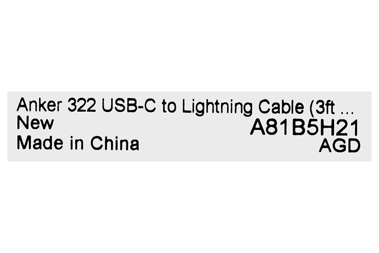 Cáp sạc nhanh và truyền dữ liệu Type-C - Lightning 20W 0.9m Anker 322 A81B5 Màu Trắng