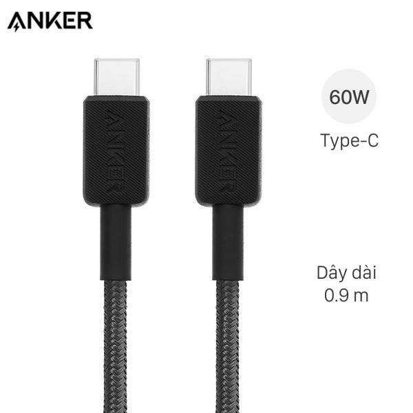 Cáp Type C - Type C 0.9M Anker 322 A81F5
