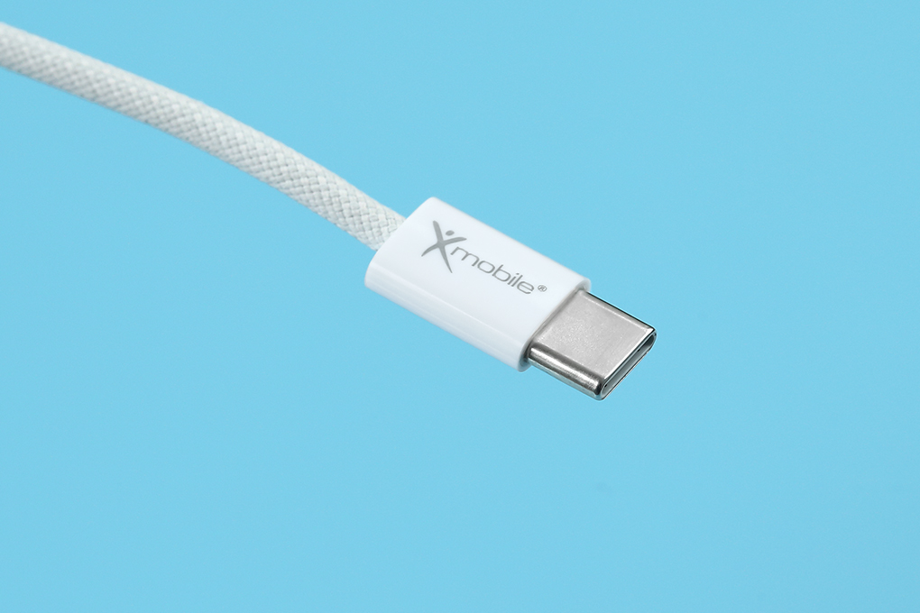 Cáp sạc nhanh và truyền dữ liệu Type-C - Type-C 60W 1m Xmobile DR-T09 Màu Xám nhạt