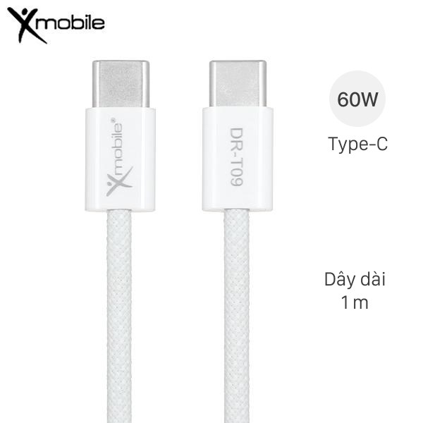 Cáp Type C - Type C 1M Xmobile Dr - T09