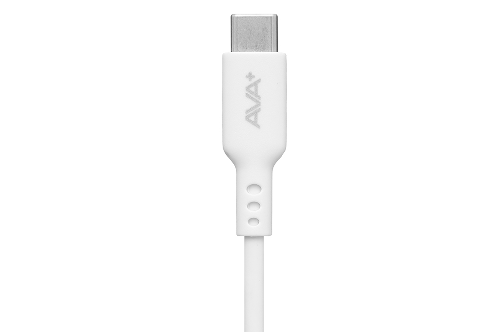 Cáp sạc nhanh Type-C - Type-C 60W 1m AVA+ DS106 Màu Trắng