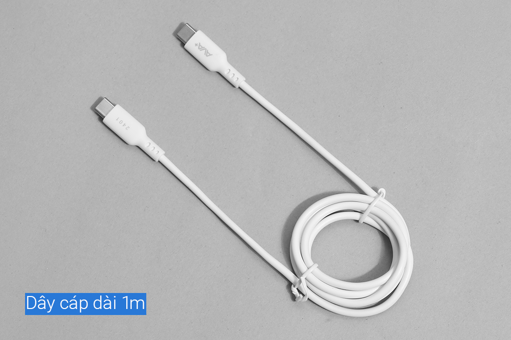 Cáp sạc nhanh Type-C - Type-C 60W 1m AVA+ DS106 Màu Trắng