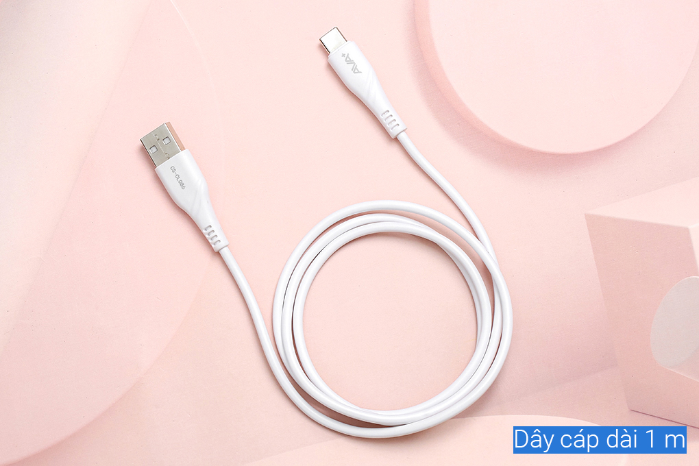 Cáp sạc nhanh USB-A - Type-C 18W 1m AVA+ CS-CL086 Màu Trắng