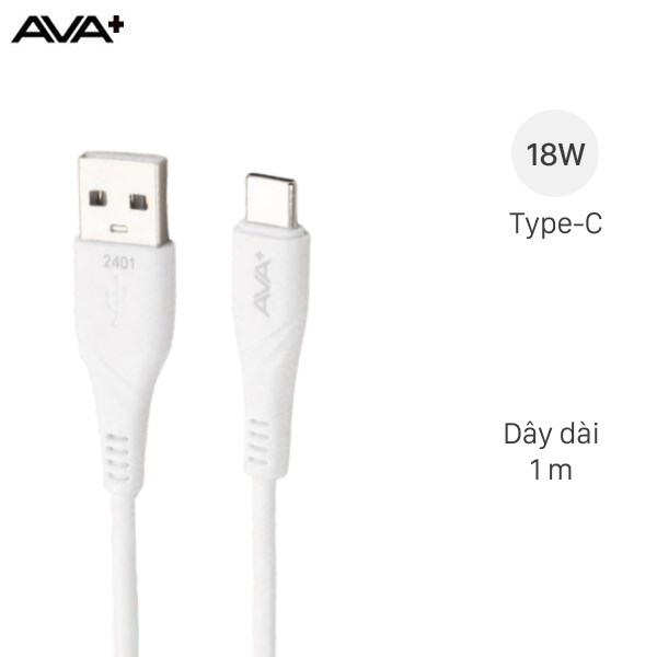 Cáp Type C 1M Ava+ Cs - Cl086