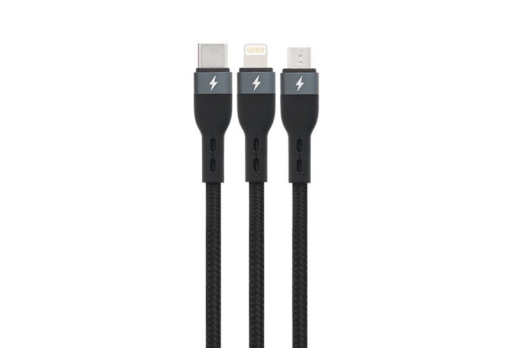 Cáp 3 đầu Type C - Type C Lightning Micro 1.2m Xmobile LTTO-12