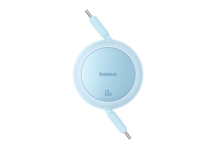 Cáp sạc nhanh và truyền dữ liệu Type-C - Type-C 60W 1m Baseus Retractable Free2Pull Mini CB000088 Màu Xanh da trời