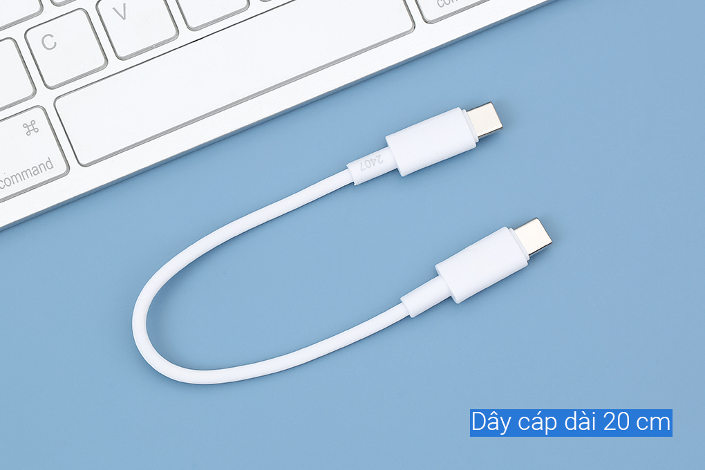 Cáp sạc nhanh và truyền dữ liệu Type-C - Type-C 60W 0.2m Xmobile CS-DC06 Màu Trắng