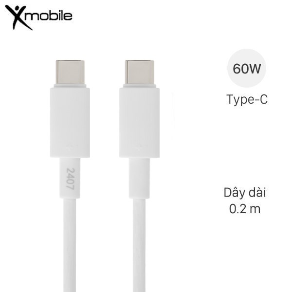 Cáp Type C - Type C 0.2M Xmobile Cs - Dc06