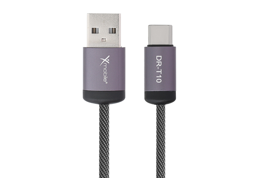 Cáp sạc và truyền dữ liệu USB-A - Type-C 15W 1m Xmobile DR-T10 Màu Đen