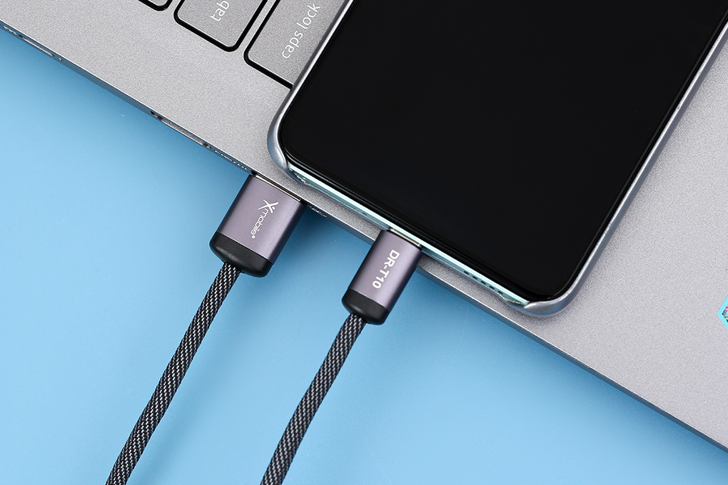 Cáp sạc và truyền dữ liệu USB-A - Type-C 15W 1m Xmobile DR-T10 Màu Đen
