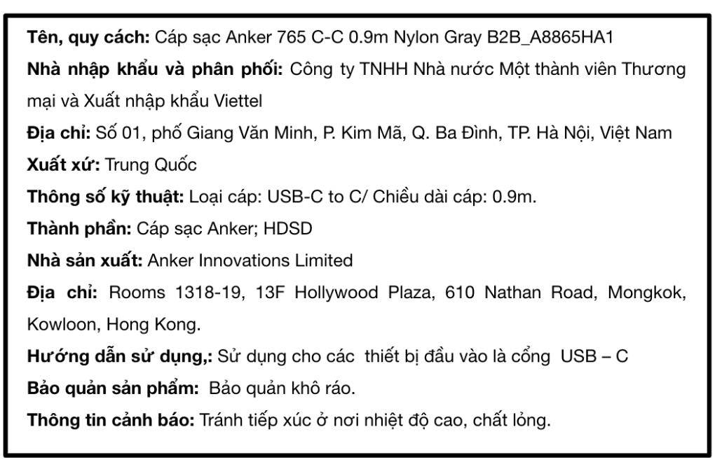 Cáp sạc nhanh Type-C - Type-C 140W 0.9m Anker A8865 - 5