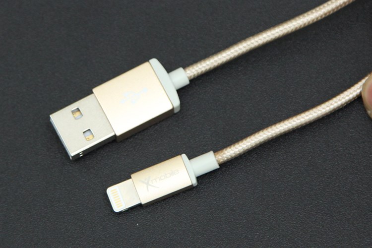 Dây cáp Lightning 1 m Xmobile AL06-1000 Màu Vàng đồng