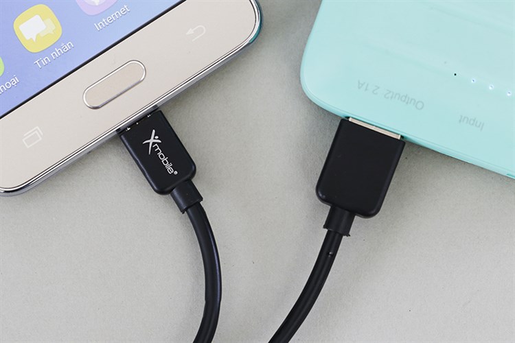Dây cáp Micro USB 2 m Xmobile MU03 Màu Đen
