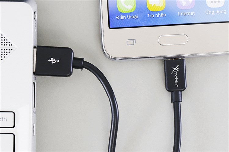 Dây cáp Micro USB 2 m Xmobile MU03 Màu Đen