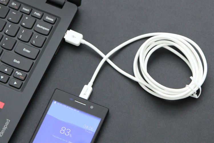 Dây cáp Micro USB 2 m Xmobile MU03 Màu Trắng