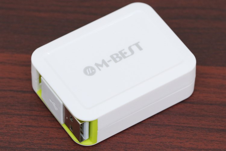 Dây cáp Lightning 0.8 m dây rút M-Best DS020-TB Màu Trắng - Xanh lá