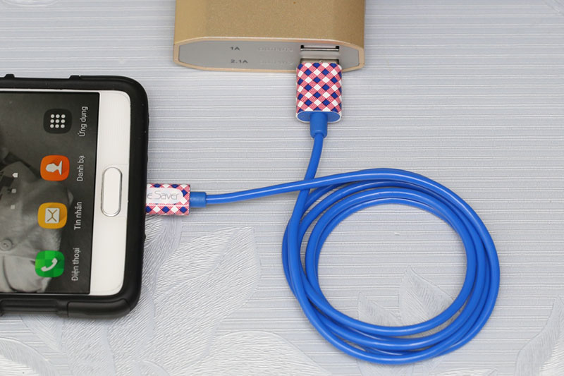 Dây cáp Micro USB 1 m eSaver DS120-TB - Sạc pin cho thiết bị từ pin sạc dự phòng Dây cáp Micro USB 1 m eSaver DS120-TB - Sạc pin cho thiết bị từ pin sạc dự phòng