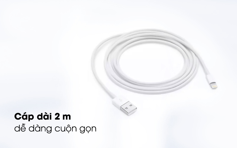 Dây cáp Lightning 2 m Apple MD819 - Cáp dễ dàng cuộn gọn khi không sử dụng
