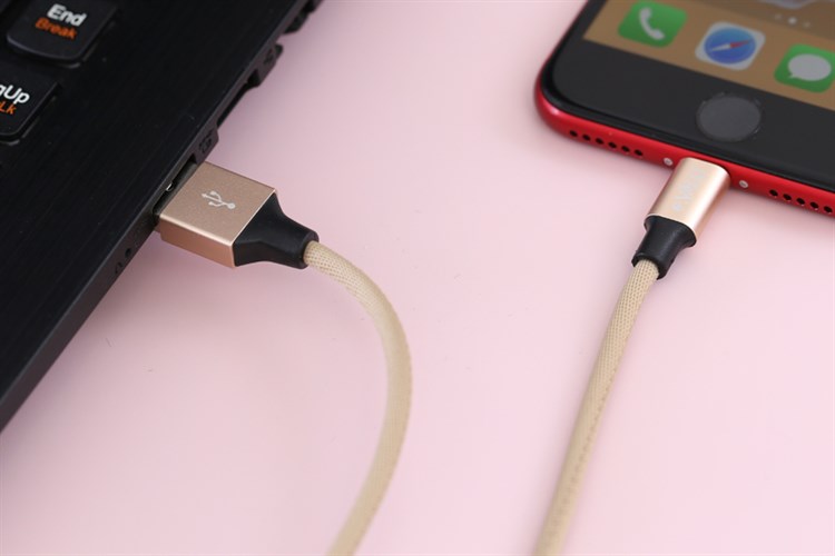 Dây cáp Lightning 1 m e.VALU LTL-01 Màu Vàng