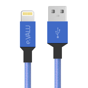 Cáp Lightning 0.2m eValu LTL-02 Màu Xanh Navy