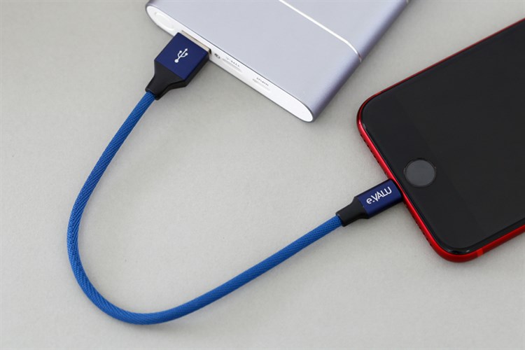 Cáp Lightning 0.2m eValu LTL-02 Màu Xanh Navy