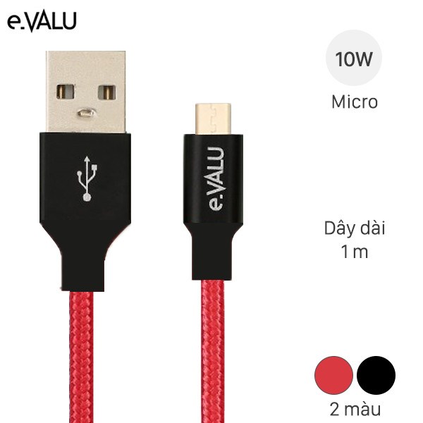 Dây cáp Micro USB 1 m e.VALU LTM-01 thumbnail