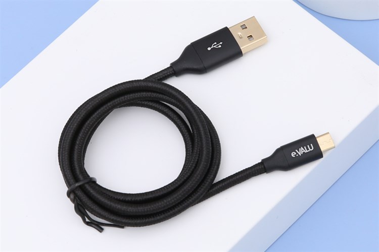 Cáp Micro USB 1m e.VALU LTM-01 Màu Đen