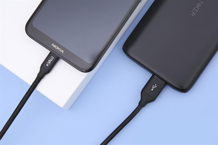 Cáp Micro USB 1m e.VALU LTM-01 Màu Đen