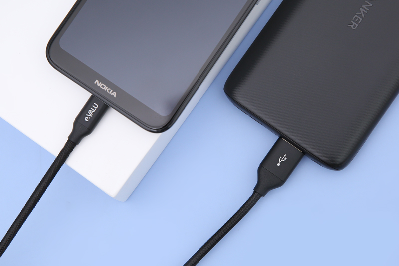Cáp Micro USB 1m e.VALU LTM-01 Màu Đen