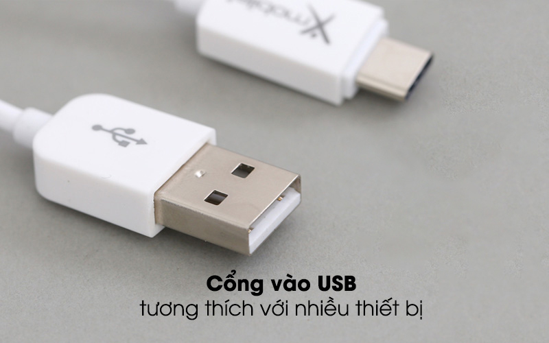 Cổng vào USB tương thích tốt với nhiều thiết bị - Cáp Type-C 1 m Xmobile MU09-1000 Cổng vào USB tương thích tốt với nhiều thiết bị - Cáp Type-C 1 m Xmobile MU09-1000