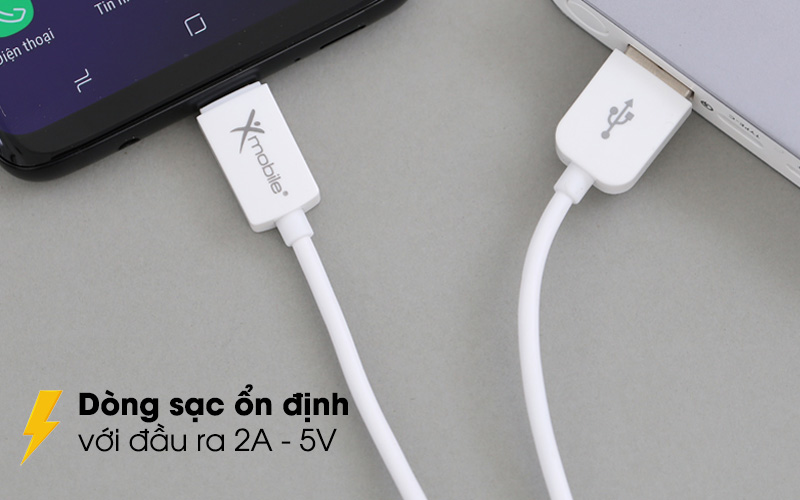 Dòng sạc ổn định với đầu ra 2A - 5 V - Dây cáp Type-C 1 m Xmobile MU09-1000 Dòng sạc ổn định với đầu ra 2A - 5 V - Dây cáp Type-C 1 m Xmobile MU09-1000
