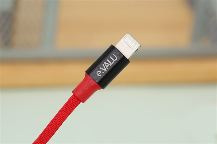 Dây cáp Lightning 2 m e.VALU LTL-04 Màu Đỏ