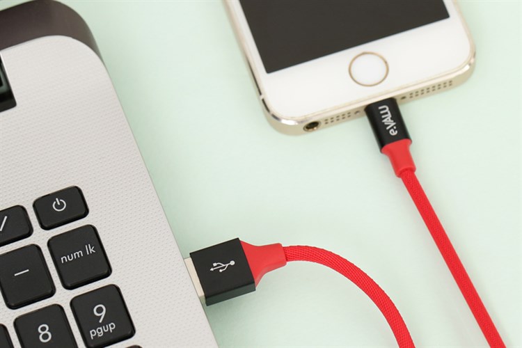 Dây cáp Lightning 2 m e.VALU LTL-04 Màu Đỏ