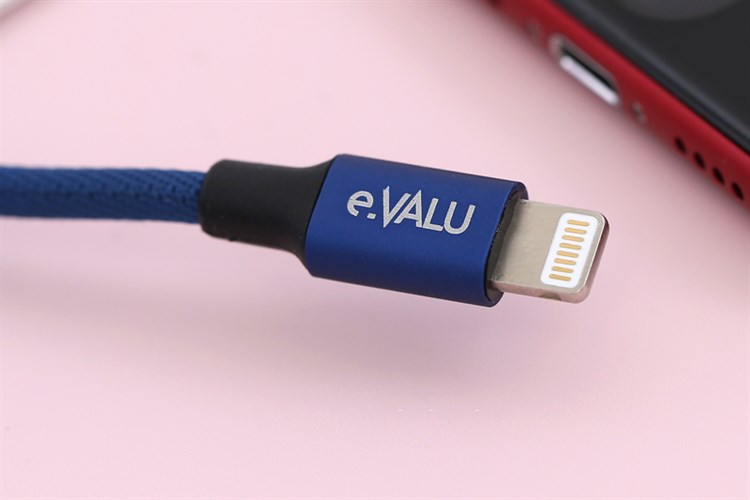 Dây cáp Lightning 2 m e.VALU LTL-04 Màu Xanh Dương