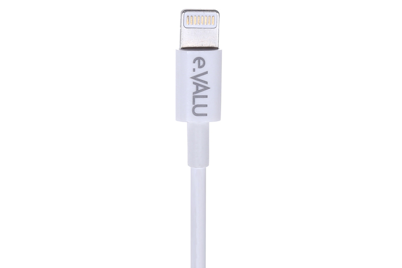 Cáp Lightning 20cm eValu AL01-200 - Đầu cáp Lightning tương thích thiết bị Apple iPhone 5 trở lên Dây cáp Lightning 0.2 m eValu AL01-200 - Đầu cáp Lightning tương thích thiết bị Apple iPhone 5 trở lên