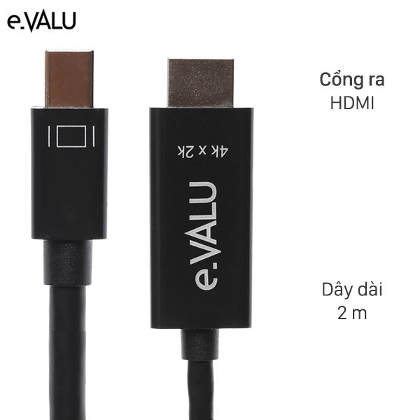 Cáp chuyển Mini DisplayPort - HDMI Male 2m eValu PS8402A