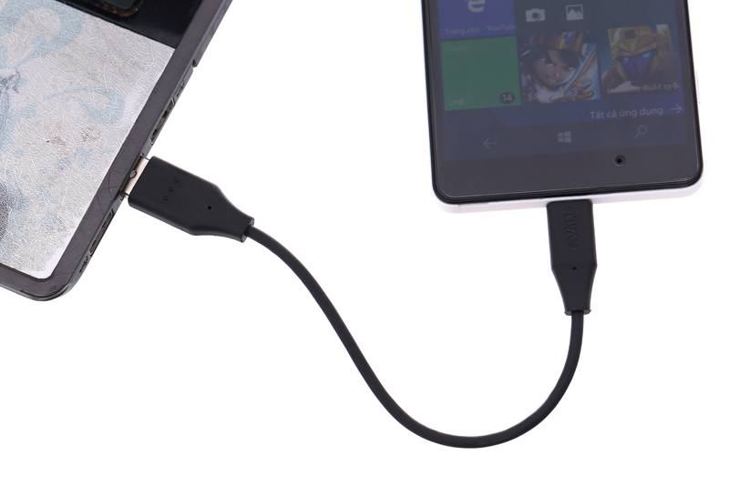 Dây cáp Type C 0.2 m eValu LTC-02 - Kết nối laptop truyền tải dữ liệu