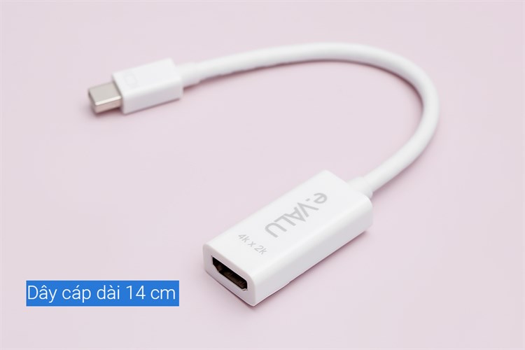Cáp chuyển Mini DisplayPort - HDMI Female 14 cm e.VALU LT8611SX Màu Trắng